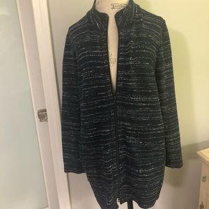 Elliot Lauren Blue & White Zip Up Jacket